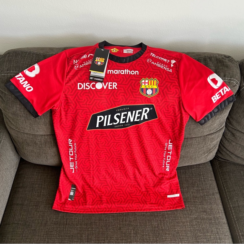 Marathon Authentic Barcelona Guayaquil Ecuador Goalkeeper Red Jersey Men’s Sz: M